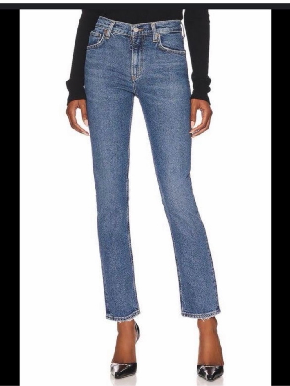 AGOLDE Lyle Low Rise Slim Jeans Size 26 Medium Wash Straight Leg Denim